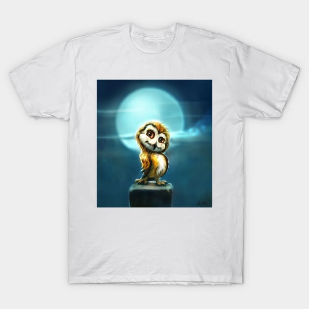 Owl in the night T-Shirt by Artofokan